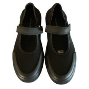 Free People Black Mary Jane Strap Flats with Rounded Toe